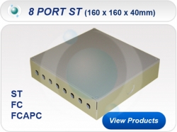 8 Port ST Simplex Screw Lid Wall Box